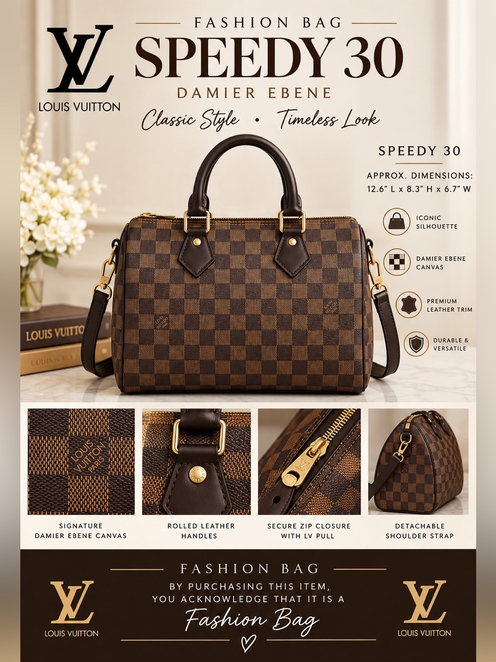 Fashion Brown Check Bag